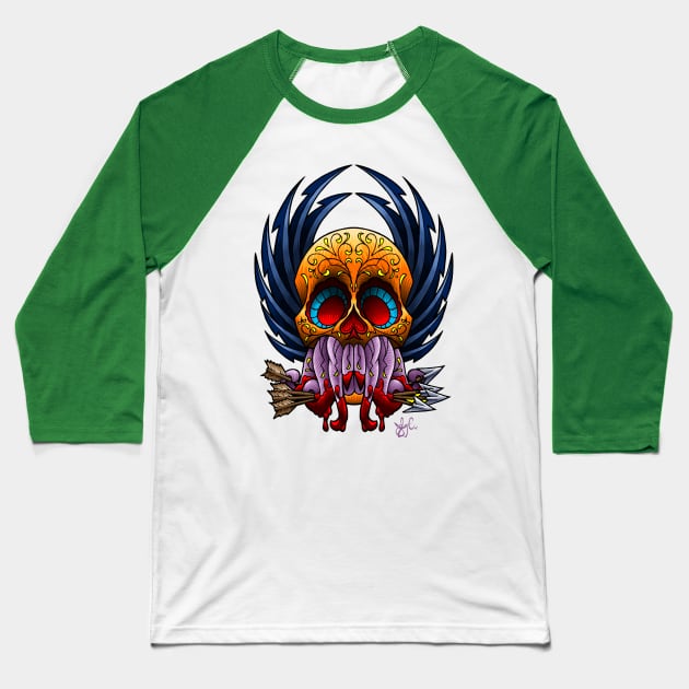 c skull Baseball T-Shirt by jobyc